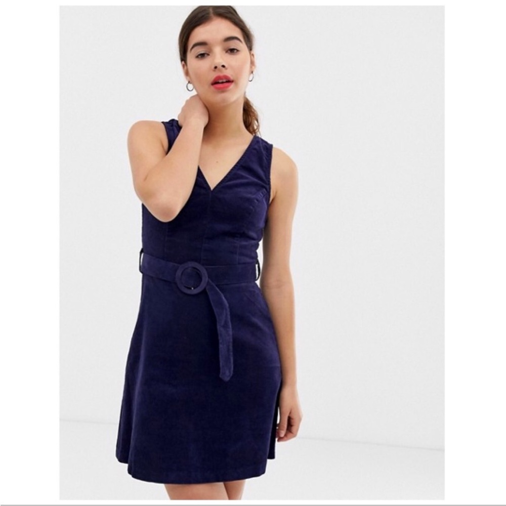 ASOS New Look Mod Vintage 1970s Corduroy Jumper Dress medium 10